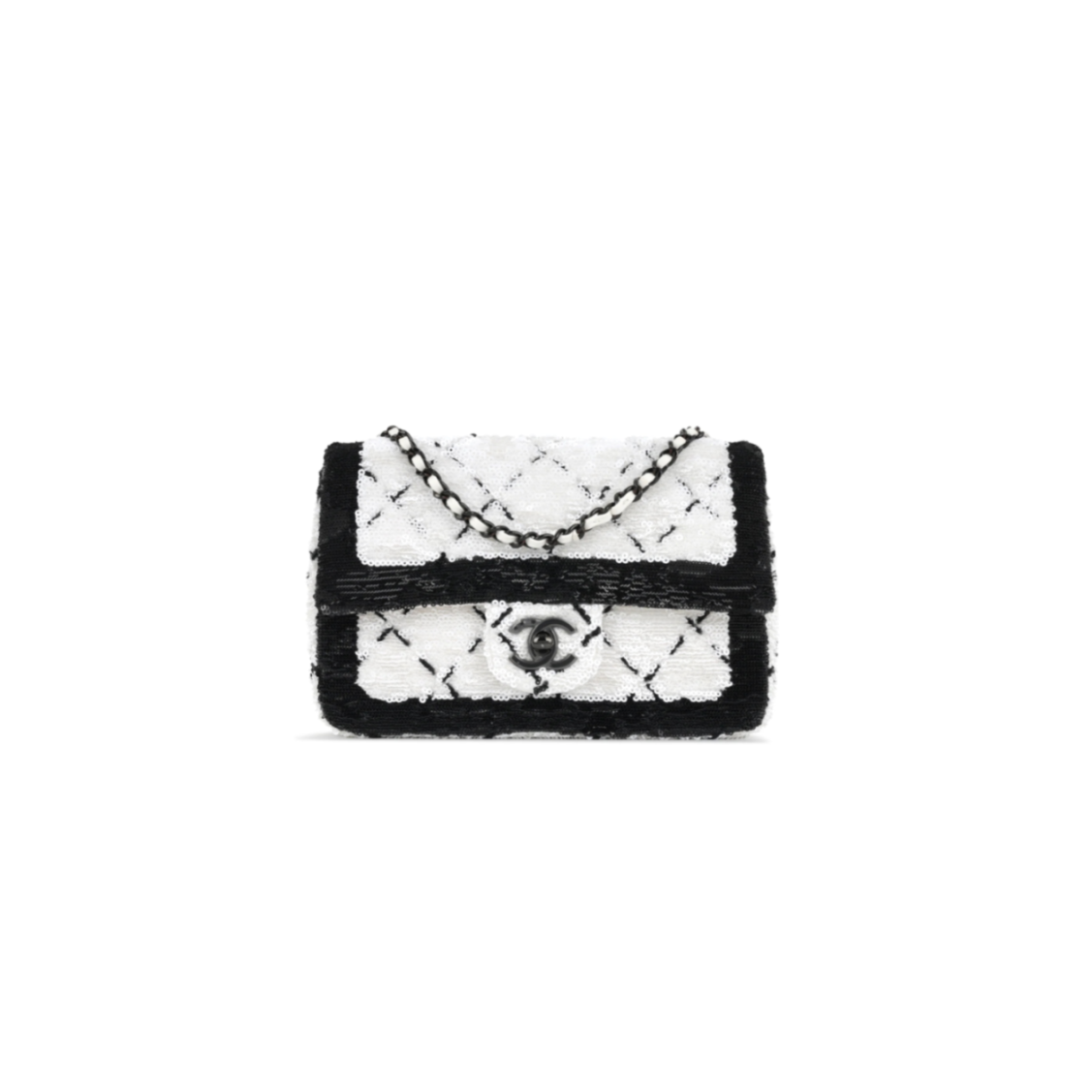 CHANEL MASTER CLASSIC FLAP BAG SEQUINS AS4561 (21*14*8cm)